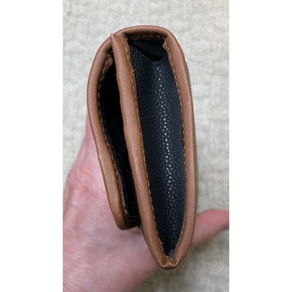 VTG Esprit Black Brown Faux Leather Bi-Fold Wallet NOS 7.5 x 4" NEW - Picture 7 of 7